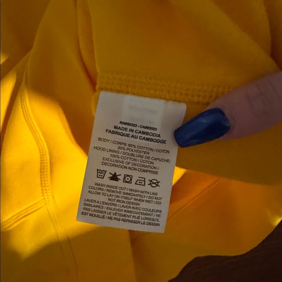 Nike Men's Bright Yellow Hoodie size LARGE - Picture 3 of 3